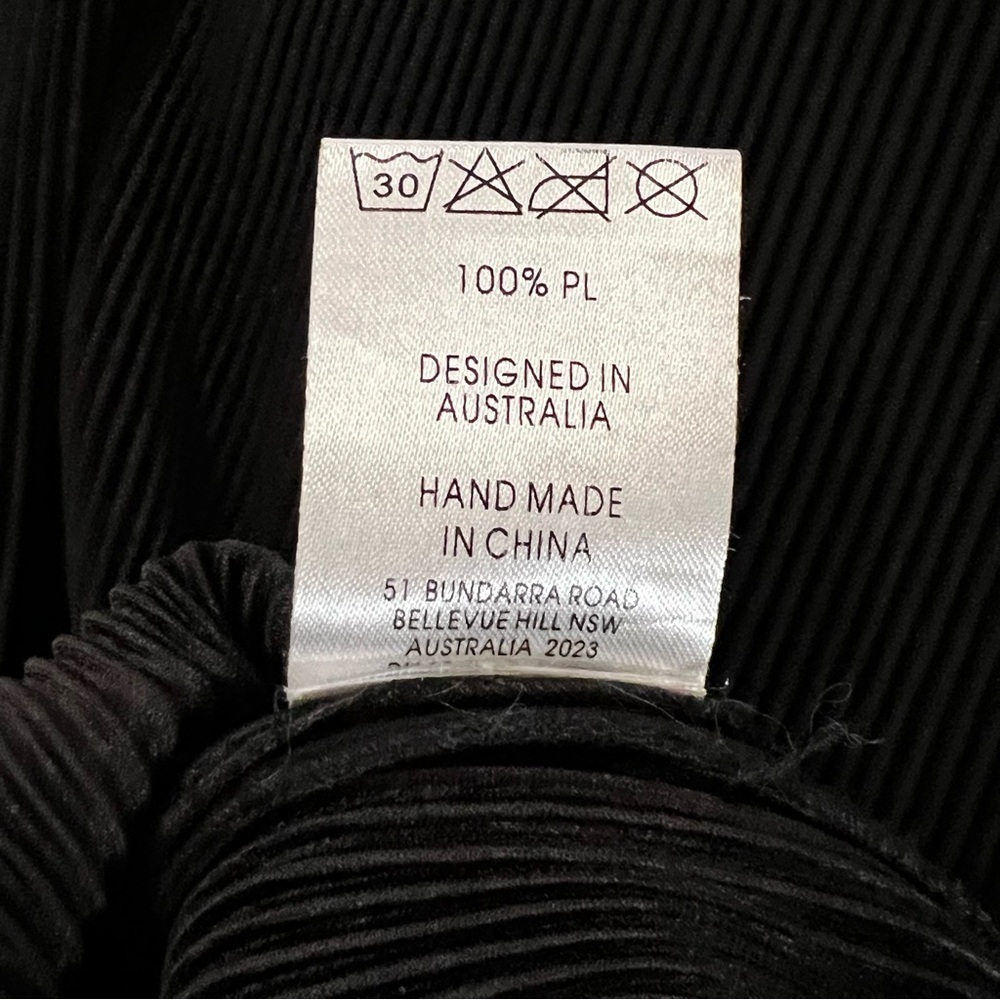 Alquema High Rise Wide Leg Micro Pleated Palazzo Trouser Pants Black Australia S - Picture 5 of 15